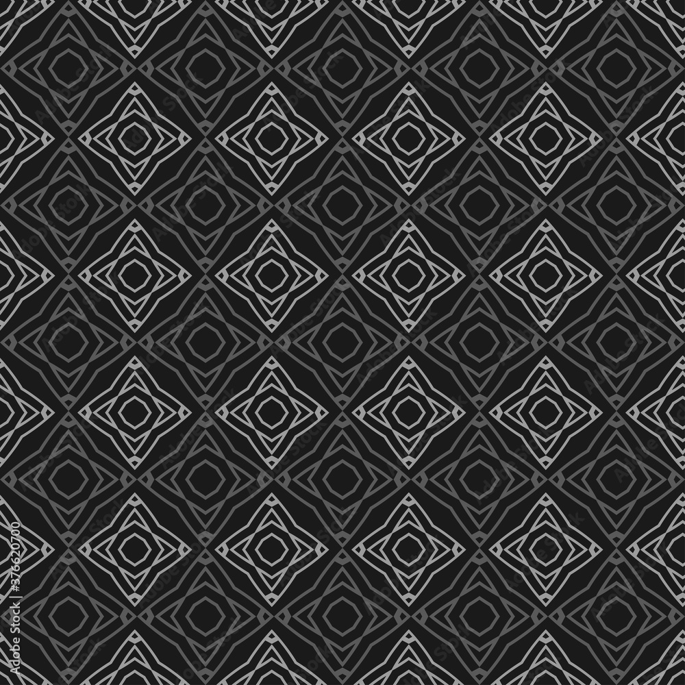 Seamless pattern with geometric pattern. Gray, monochrome background. Infinite texture for Wallpaper.