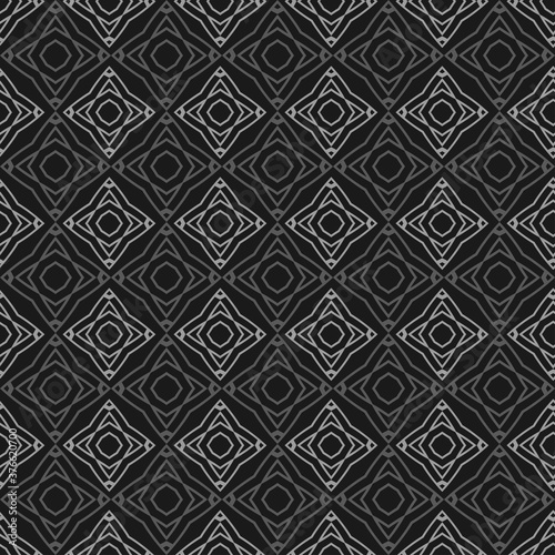 Seamless pattern with geometric pattern. Gray, monochrome background. Infinite texture for Wallpaper.
