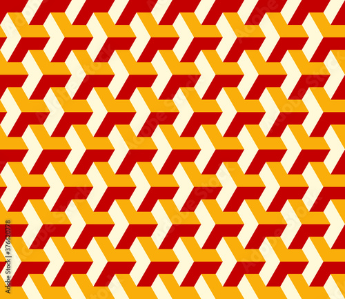 Seamless Vector Retro Background with Cubes