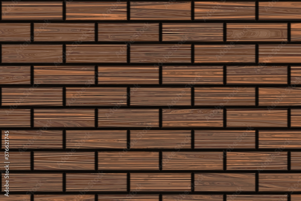 Obraz premium wood brick floor pattern and tile design