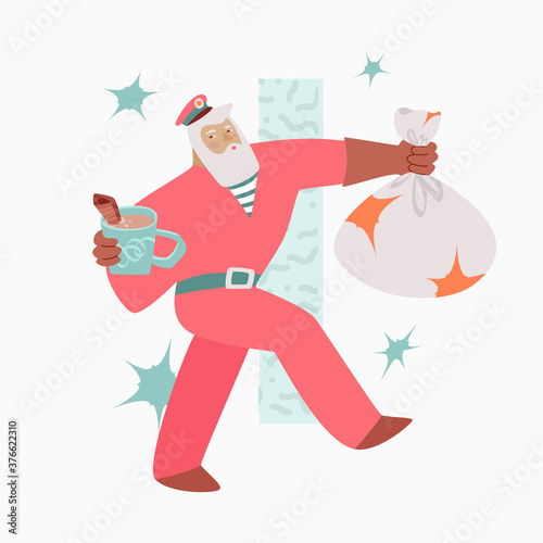 Sailor Santa With Gifts
