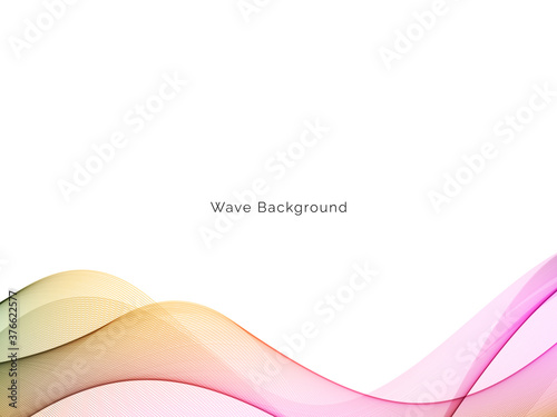 Colorful wave design modern background