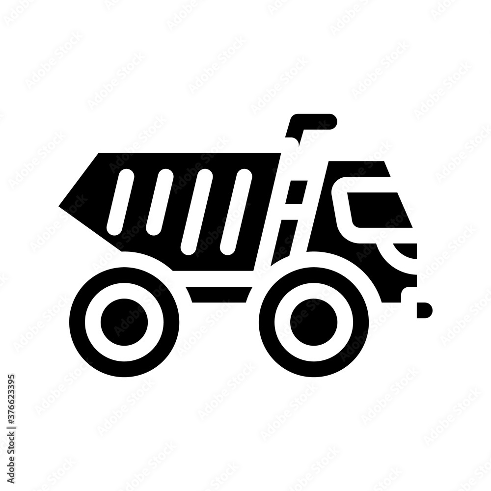 articulated dumper glyph icon vector isolated illustration articulated dumper glyph icon vector isolated illustration