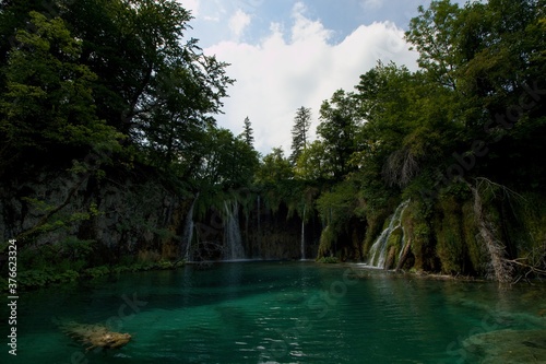 Cascades and waterfalls in the landscape of Plitvice Lakes National Park  Plitvi  ka jezera   Croatia  southeast Europe  UNESCO World Heritage