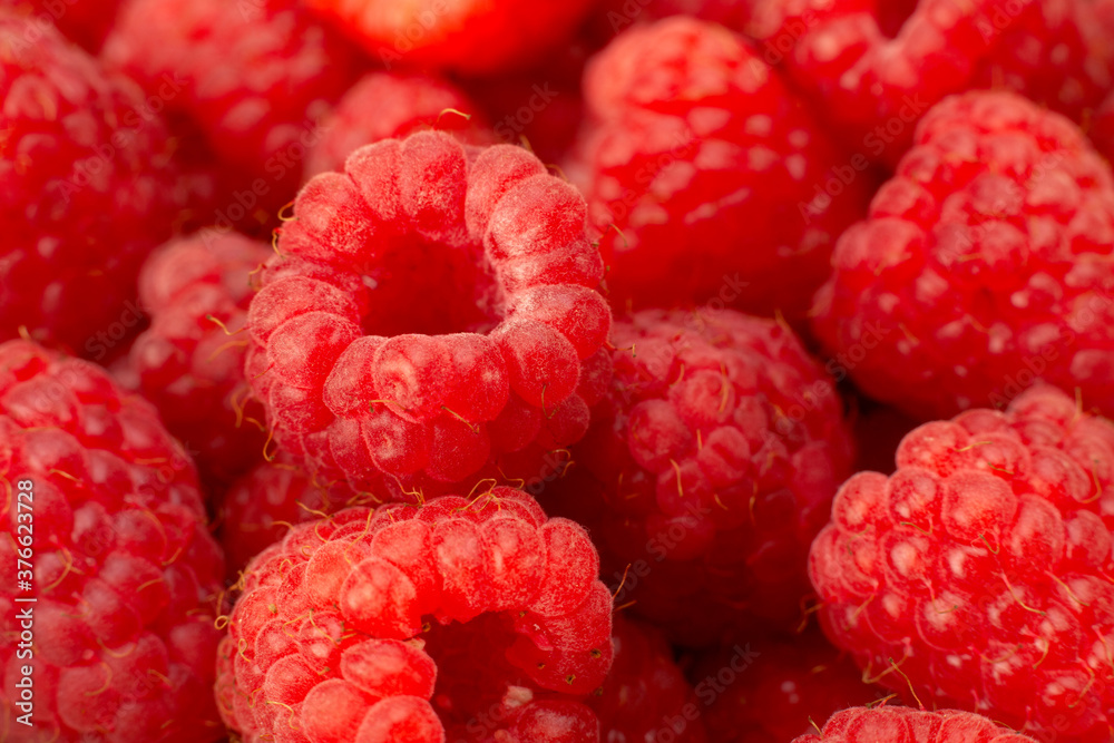 Ripe raspberry background