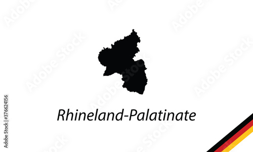 Rhineland-Palatinate map state region vector illustration