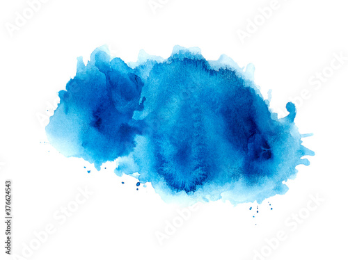 blue watercolor background.