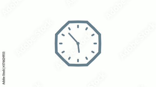 Amazing aqua gray color counting clock icon on white background,Best clock icon