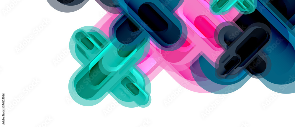 Fototapeta premium Modern vector glass cross shape abstract technology background for cover, placard, poster, banner or flyer