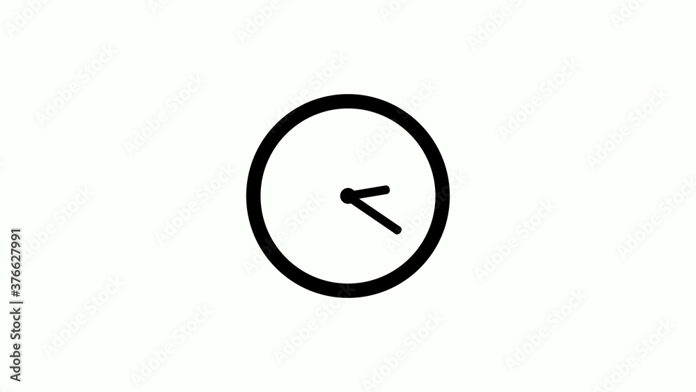 New circle counting down clock icon on white background,Clock icon without trick New circle counting down clock icon on white background,Clock icon without trick