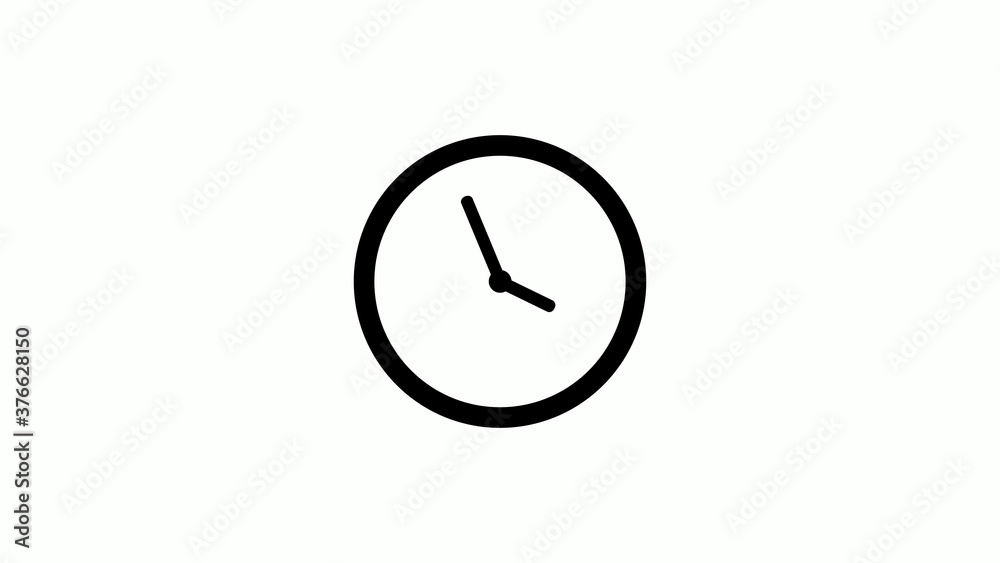 New circle counting down clock icon on white background,Clock icon without trick New circle counting down clock icon on white background,Clock icon without trick