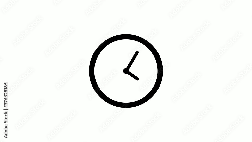 New circle counting down clock icon on white background,Clock icon without trick New circle counting down clock icon on white background,Clock icon without trick