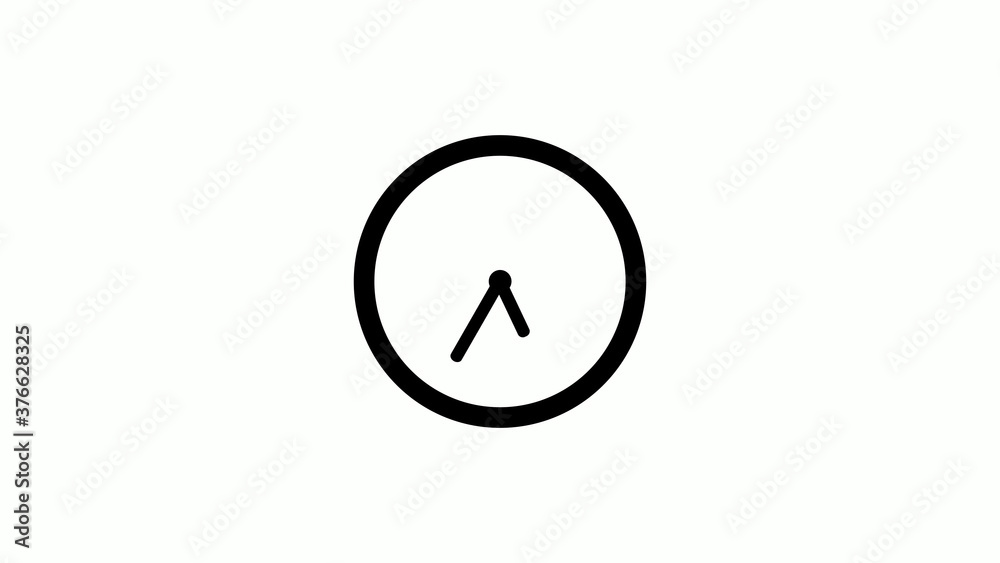 New circle counting down clock icon on white background,Clock icon without trick New circle counting down clock icon on white background,Clock icon without trick