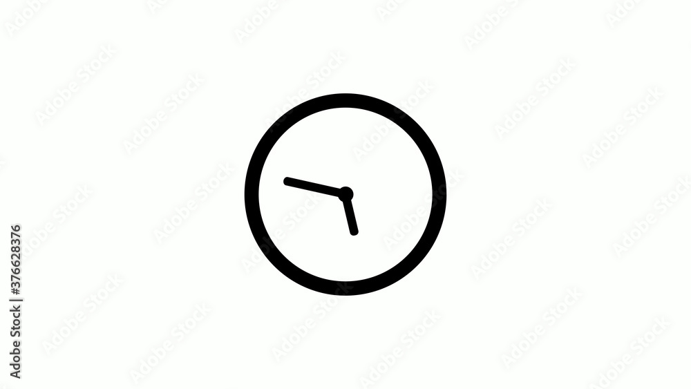New circle counting down clock icon on white background,Clock icon without trick New circle counting down clock icon on white background,Clock icon without trick