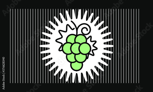 grape icon vector