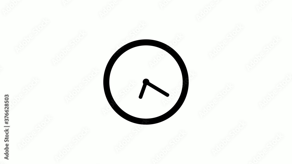 New circle counting down clock icon on white background,Clock icon without trick New circle counting down clock icon on white background,Clock icon without trick