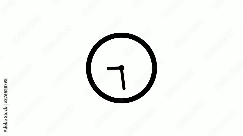 New circle counting down clock icon on white background,Clock icon without trick New circle counting down clock icon on white background,Clock icon without trick