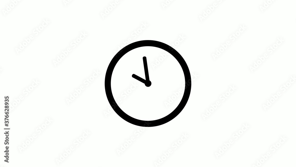 New circle counting down clock icon on white background,Clock icon without trick New circle counting down clock icon on white background,Clock icon without trick