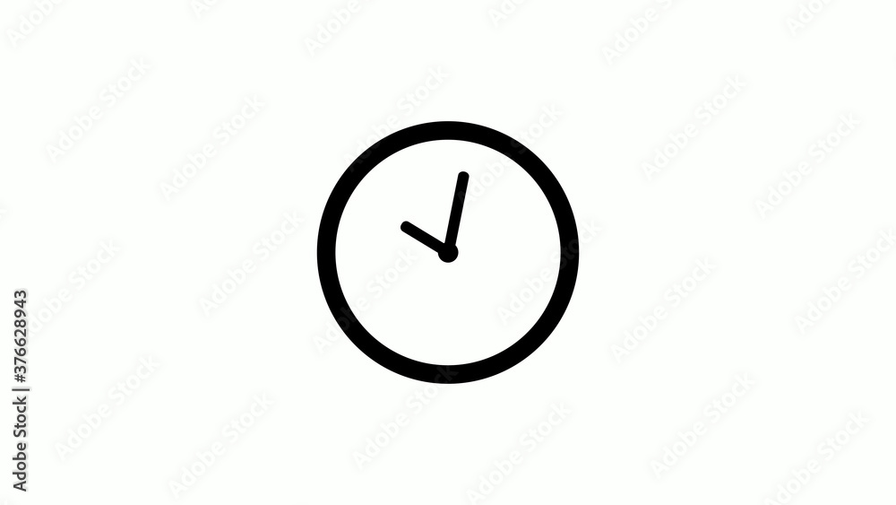 New circle counting down clock icon on white background,Clock icon without trick New circle counting down clock icon on white background,Clock icon without trick
