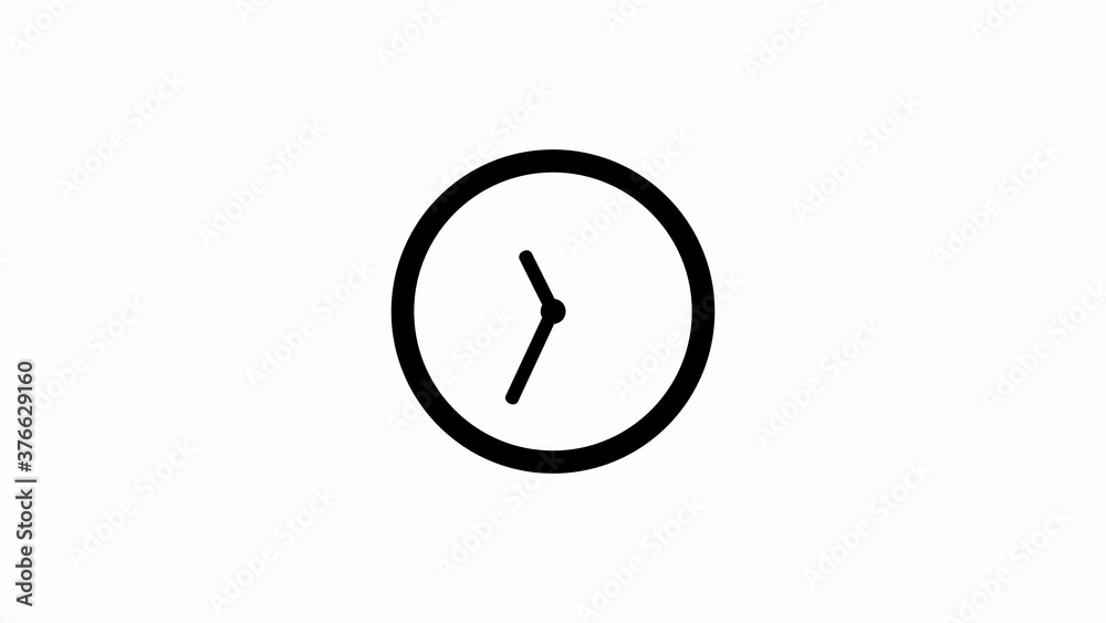 New circle counting down clock icon on white background,Clock icon without trick New circle counting down clock icon on white background,Clock icon without trick