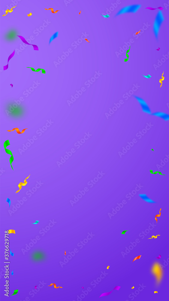 Streamers and confetti. Colorful streamers tinsel 