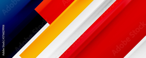 Free Download Geometric abstract backgrounds with shadow lines, modern forms, rectangles, squares and fluid gradients. Bright colorful stripes cool backdrops - GFXLoad