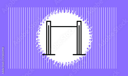 sports horizontal bar icon vector