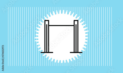 sports horizontal bar icon vector