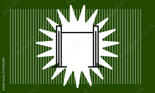 sports horizontal bar icon vector