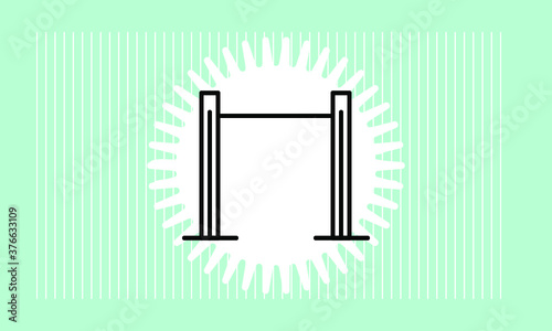 sports horizontal bar icon vector