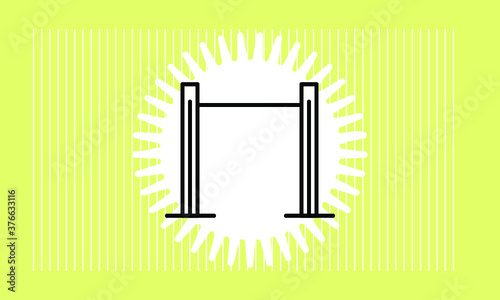 sports horizontal bar icon vector
