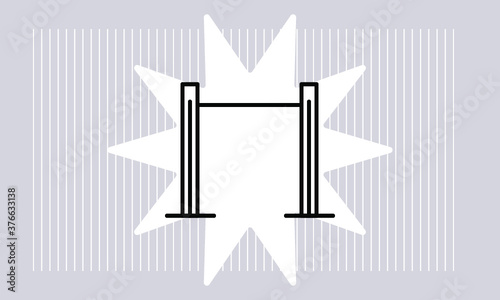 sports horizontal bar icon vector