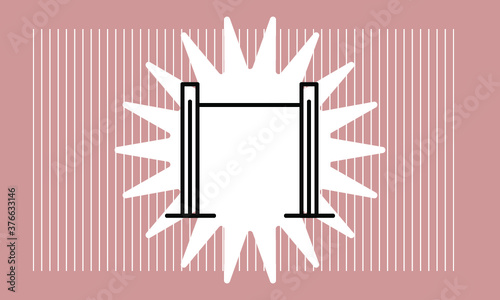 sports horizontal bar icon vector