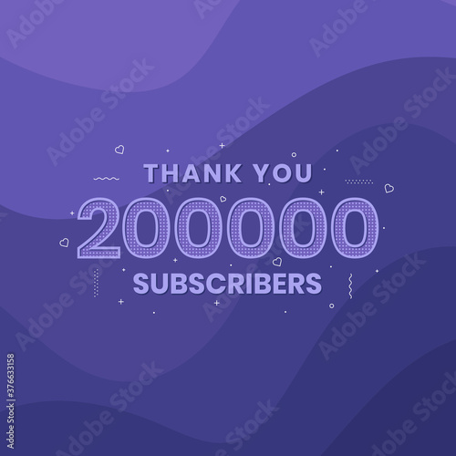 Thank you 200000 subscribers 200k subscribers celebration. photo