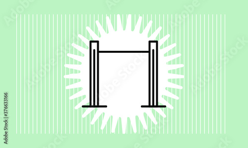 sports horizontal bar icon vector