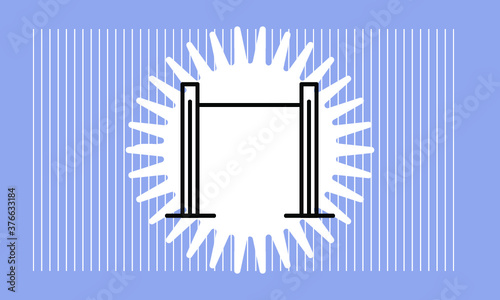 sports horizontal bar icon vector