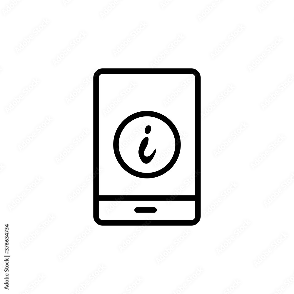 Phone and information line icon. Design template vector Phone and information line icon. Design template vector