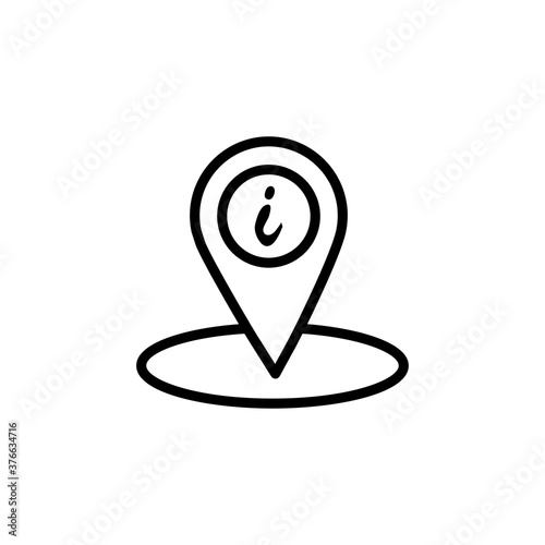 Free Download Location information line icon. Design template vector - GFXLoad