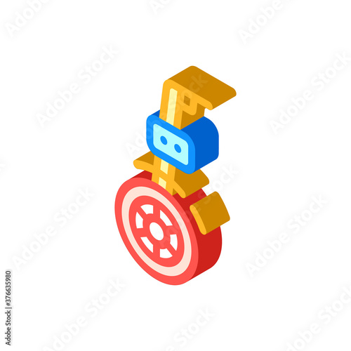 curvimeter measuring equipment isometric icon vector illustration