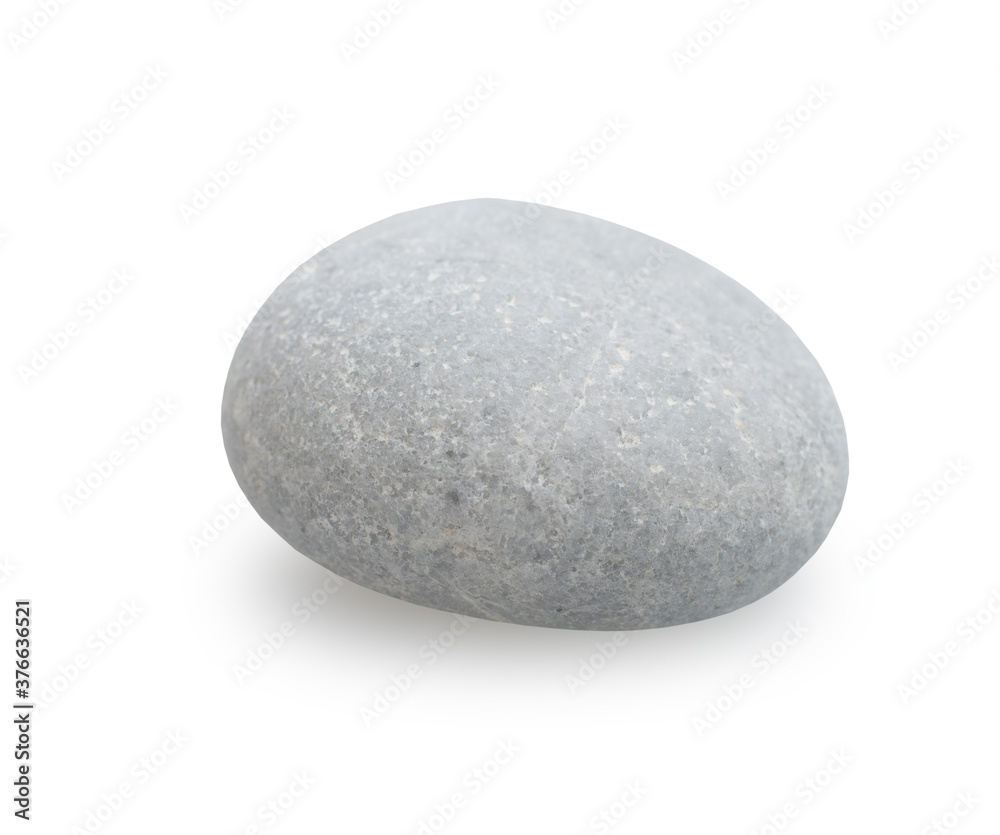 Gray stone on white background with clipping path for decorative design Gray stone on white background with clipping path for decorative design