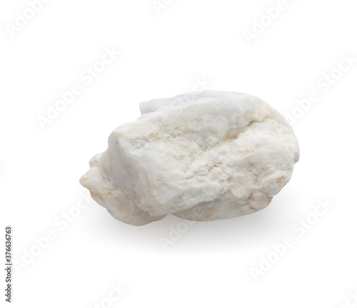 White stone on white background
