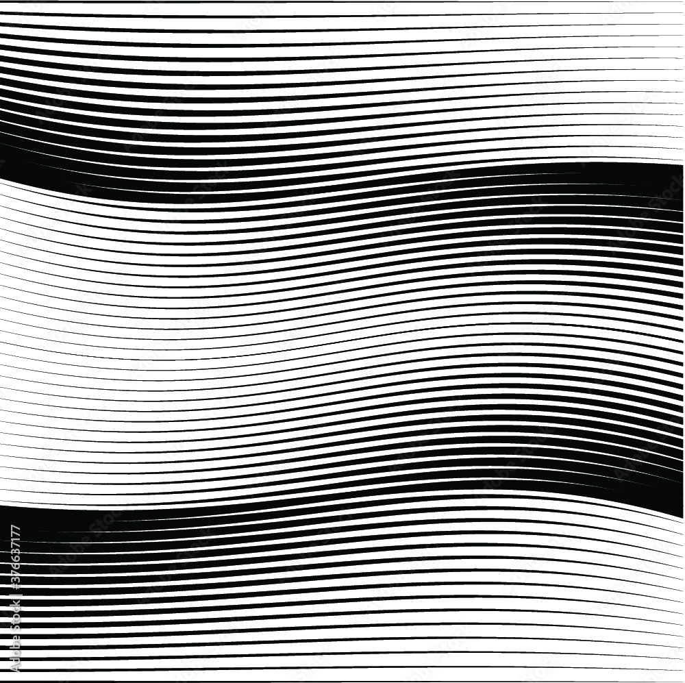 Abstract warped horizontal Striped Background . Vector curved twisted straight, waved lines texture
Abstract warped horizontal Striped Background . Vector curved twisted straight, waved lines texture