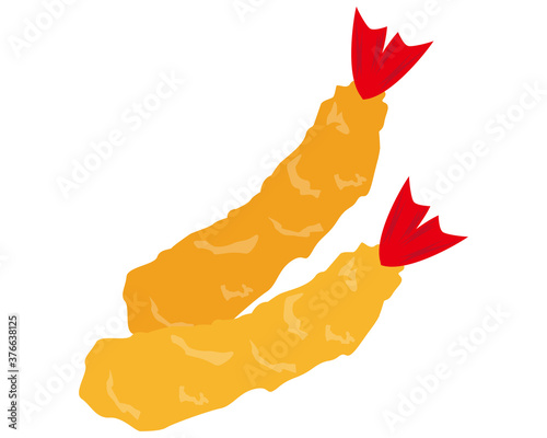 エビフライのベクターイラスト　