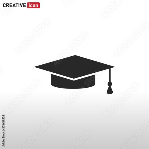 graduation icon vector . Education sign