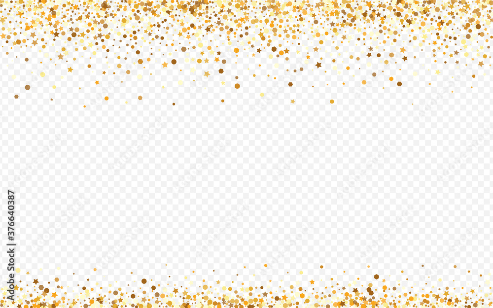 Golden Dot Effect Transparent Background. Vector 