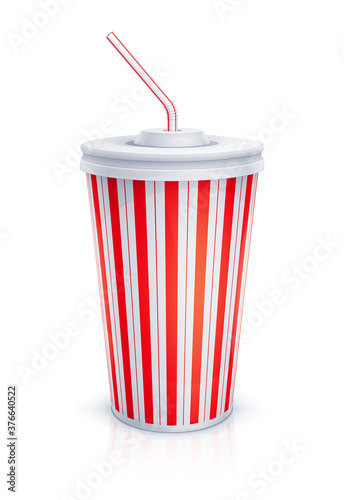 Striped soda cup