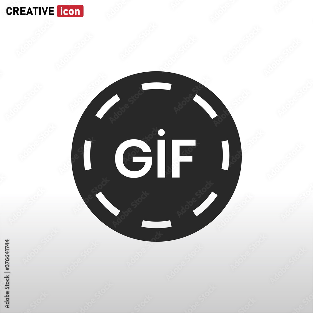 Gif icon vector . animation sign Gif icon vector . animation sign