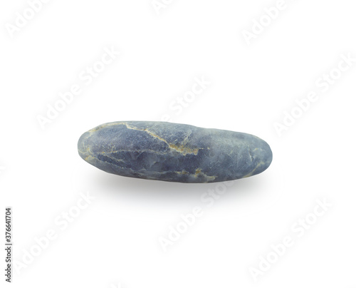 Gray stone on white background with clipping path for decorative design