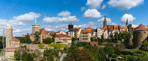 panorama cityscape view of the old town of Bautzen in Saxony