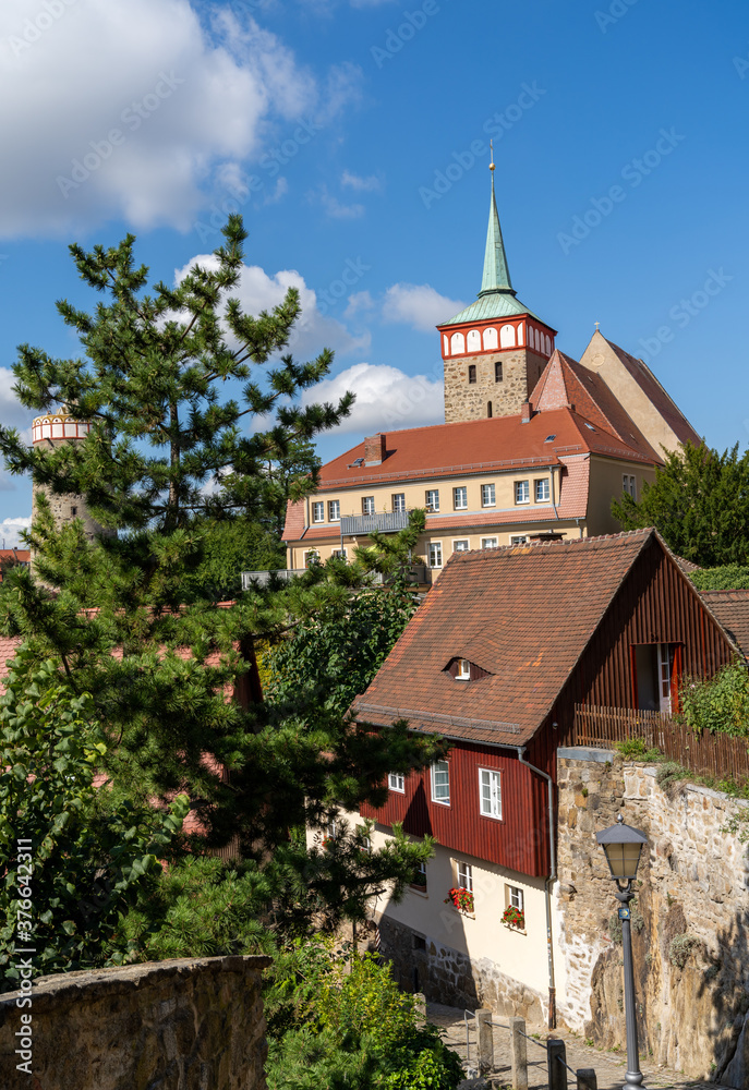 narrow alleys and historic buildings in the old town of Bautzen